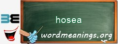 WordMeaning blackboard for hosea